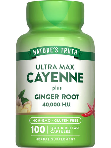 Cayenne Pepper 40,000 HU with Ginger Root