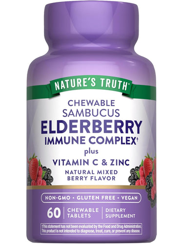 Elderberry Immune Complex with Vitamin C and Zinc | Chewables