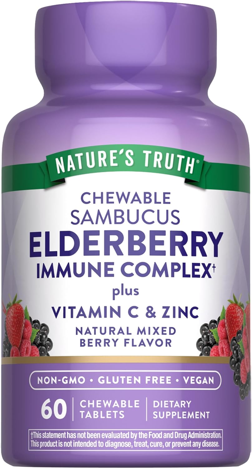 Elderberry Immune Complex with Vitamin C and Zinc | Chewables