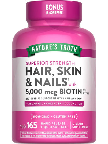 Hair, Skin & Nails with Biotin 5000 mcg