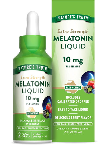 Melatonina 10 mg Líquido | Sabor a Frutas del Bosque