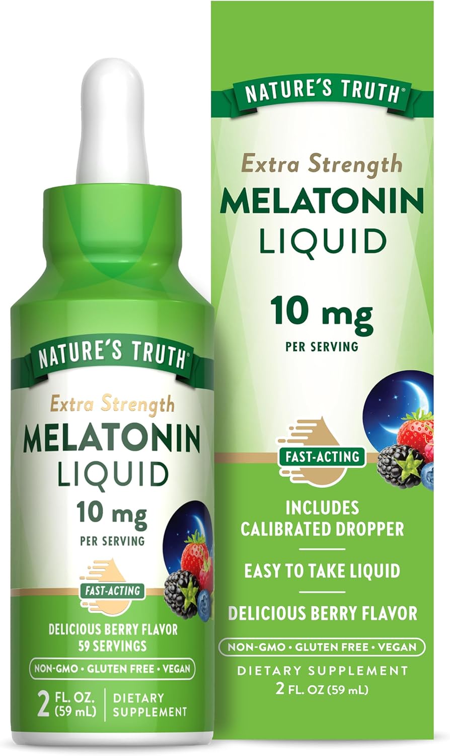 Melatonina 10 mg Liquido | Sapore di Frutti di Bosco