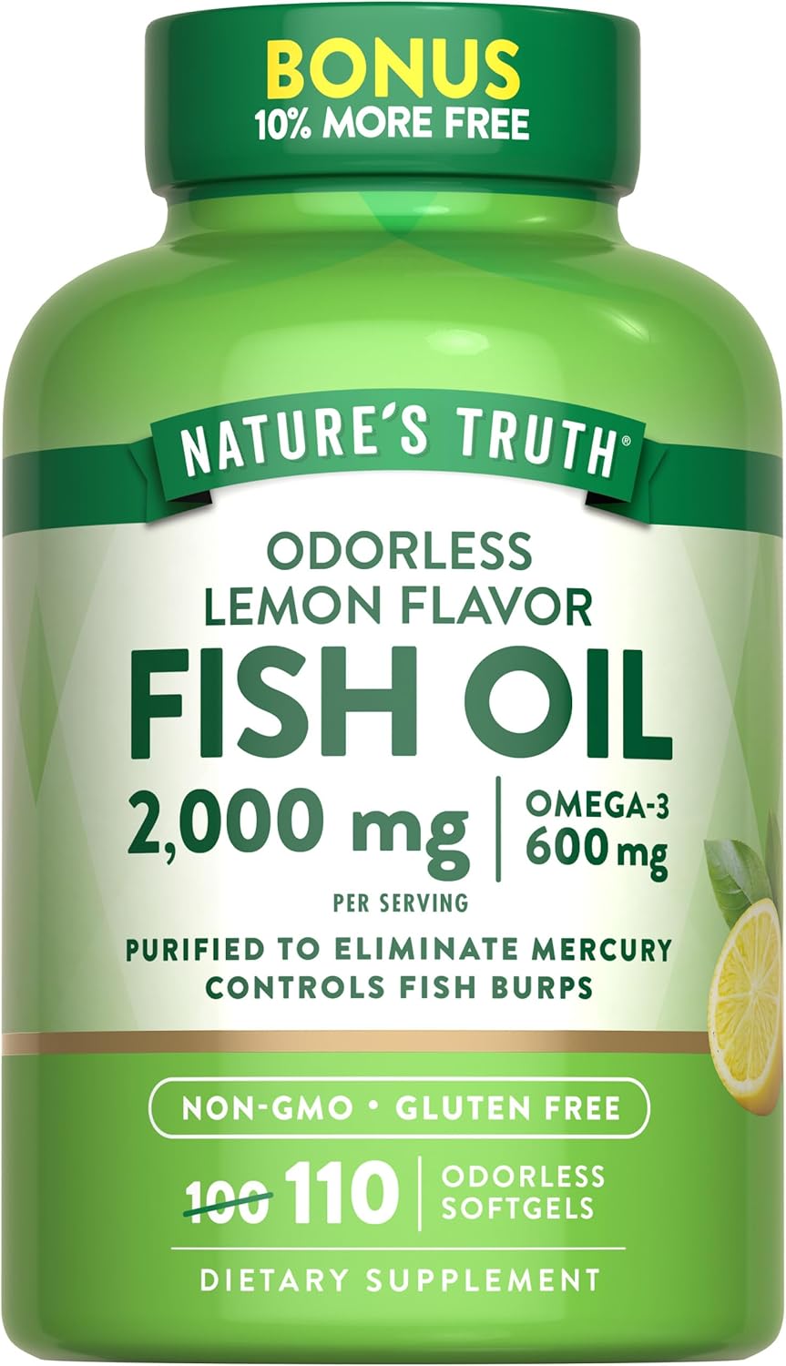 Fish Oil 2000 mg Odorless | Lemon Flavor