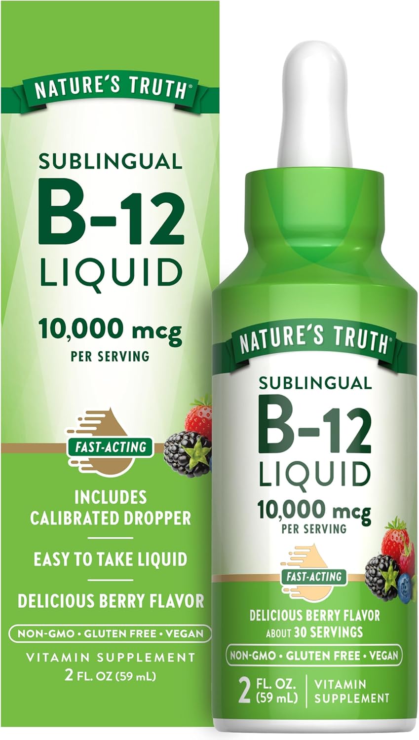 Vitamina B-12 Sublingual 10,000 mcg Líquido