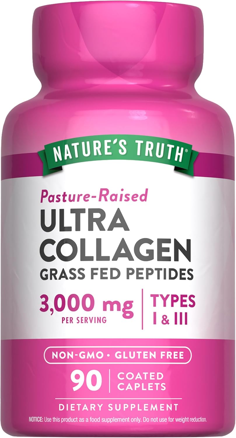 Collagen 3000 mg Hydrolyzed Type 1 & 3 with Vitamin C