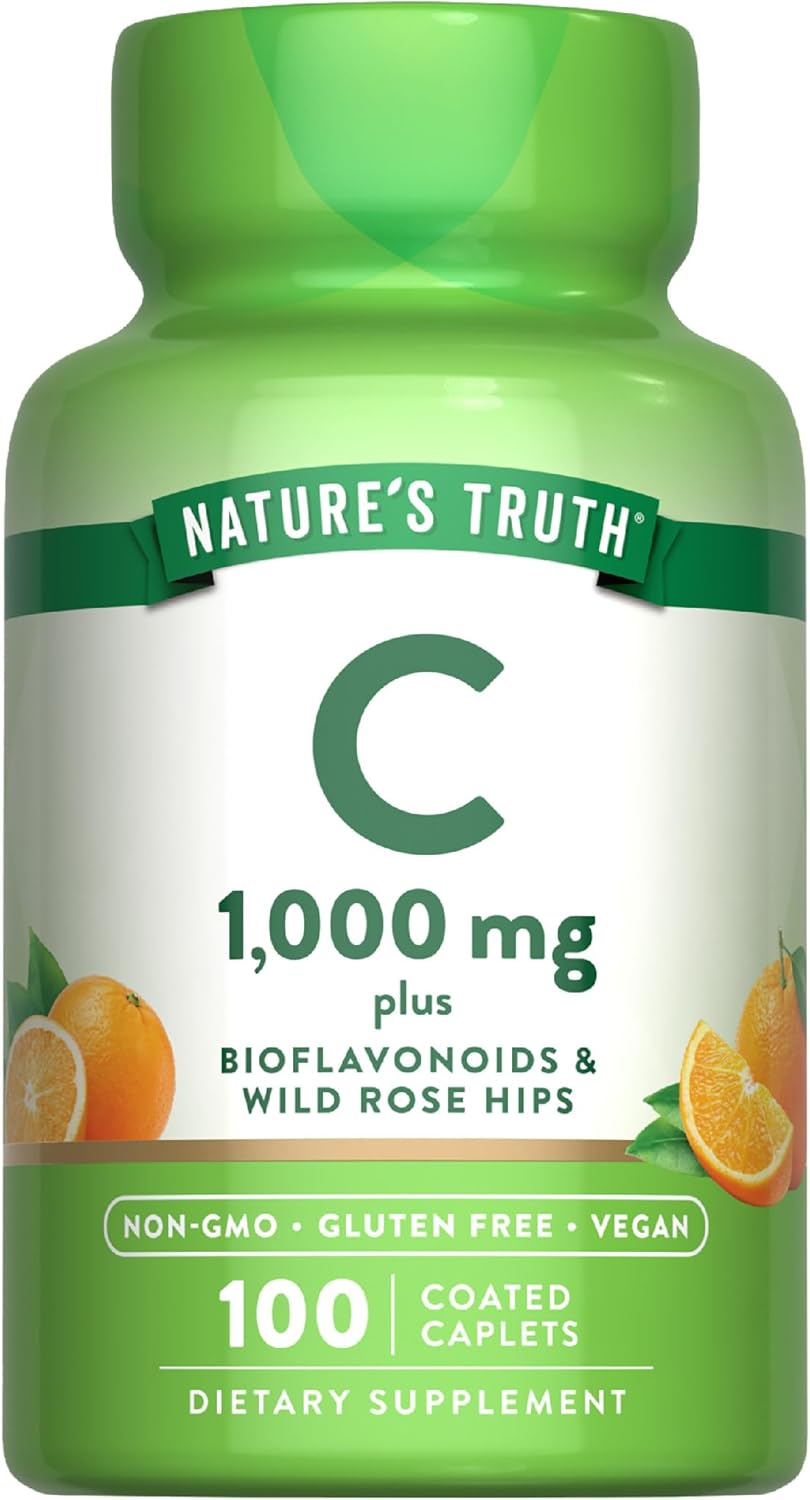 Vitamine C 1000 mg avec Bioflavonoïdes, Églantier