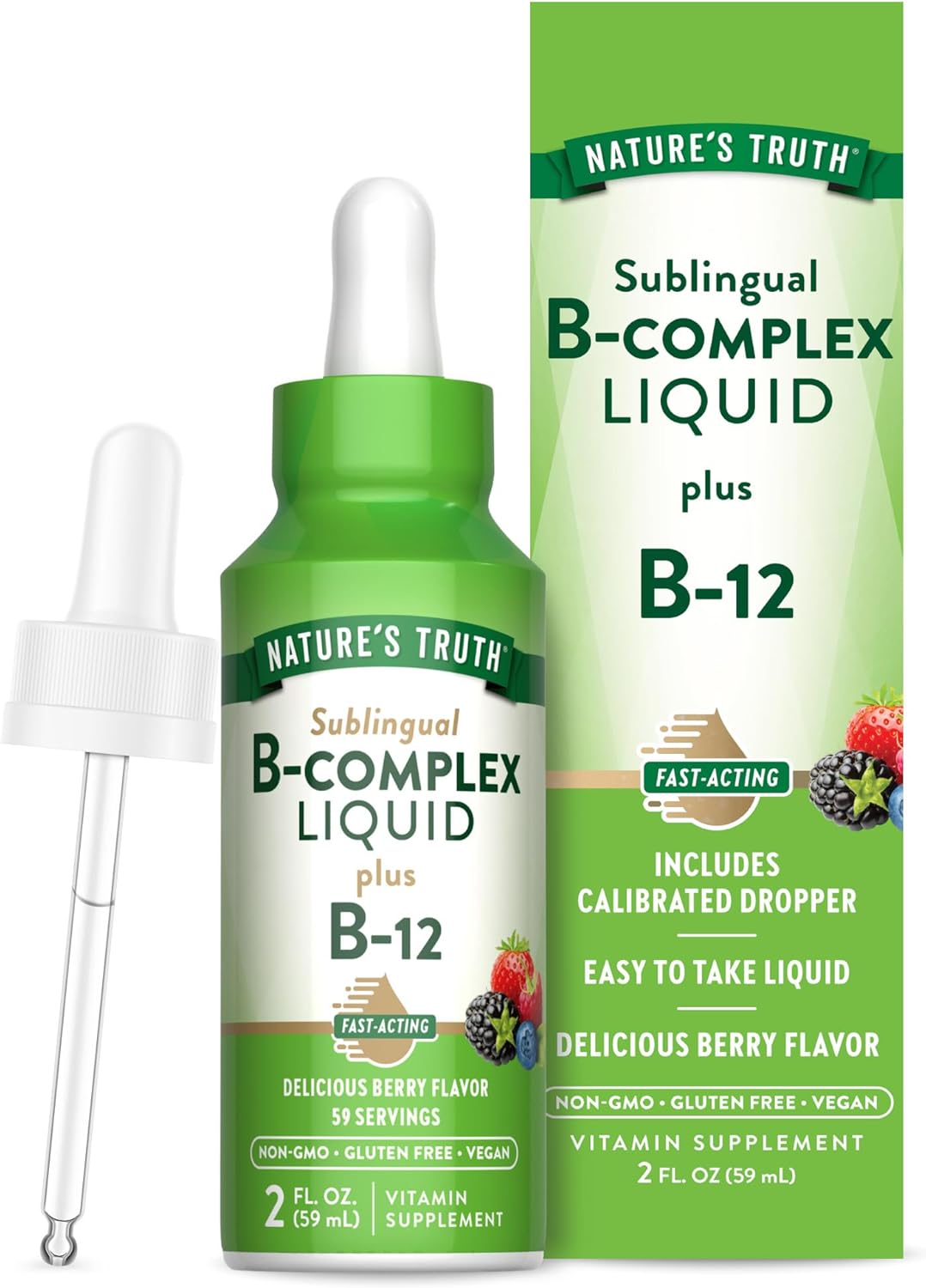 Complejo de Vitamina B Líquido | Sabor a bayas