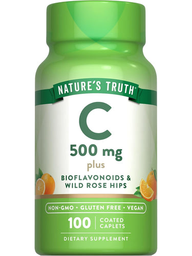 Vitamin C 500mg with Bioflavonoids, Rose Hips