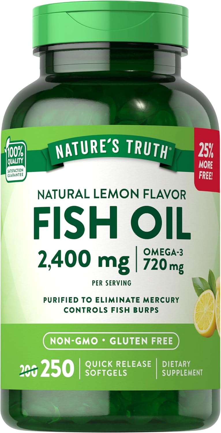 Fish Oil 2400 mg | Lemon Flavor