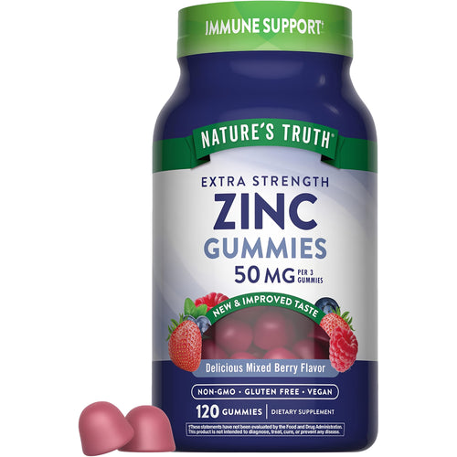 Zinc 50mg Gummies (Delicious Mixed Berry)