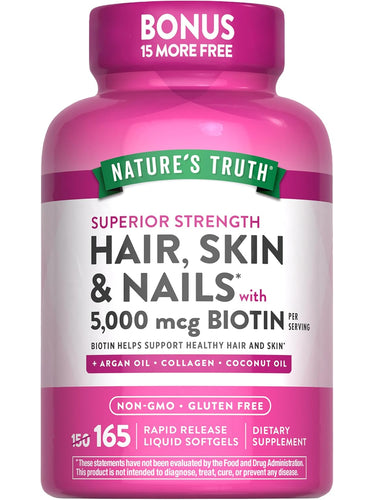 Hair, Skin & Nails with Biotin 5000 mcg