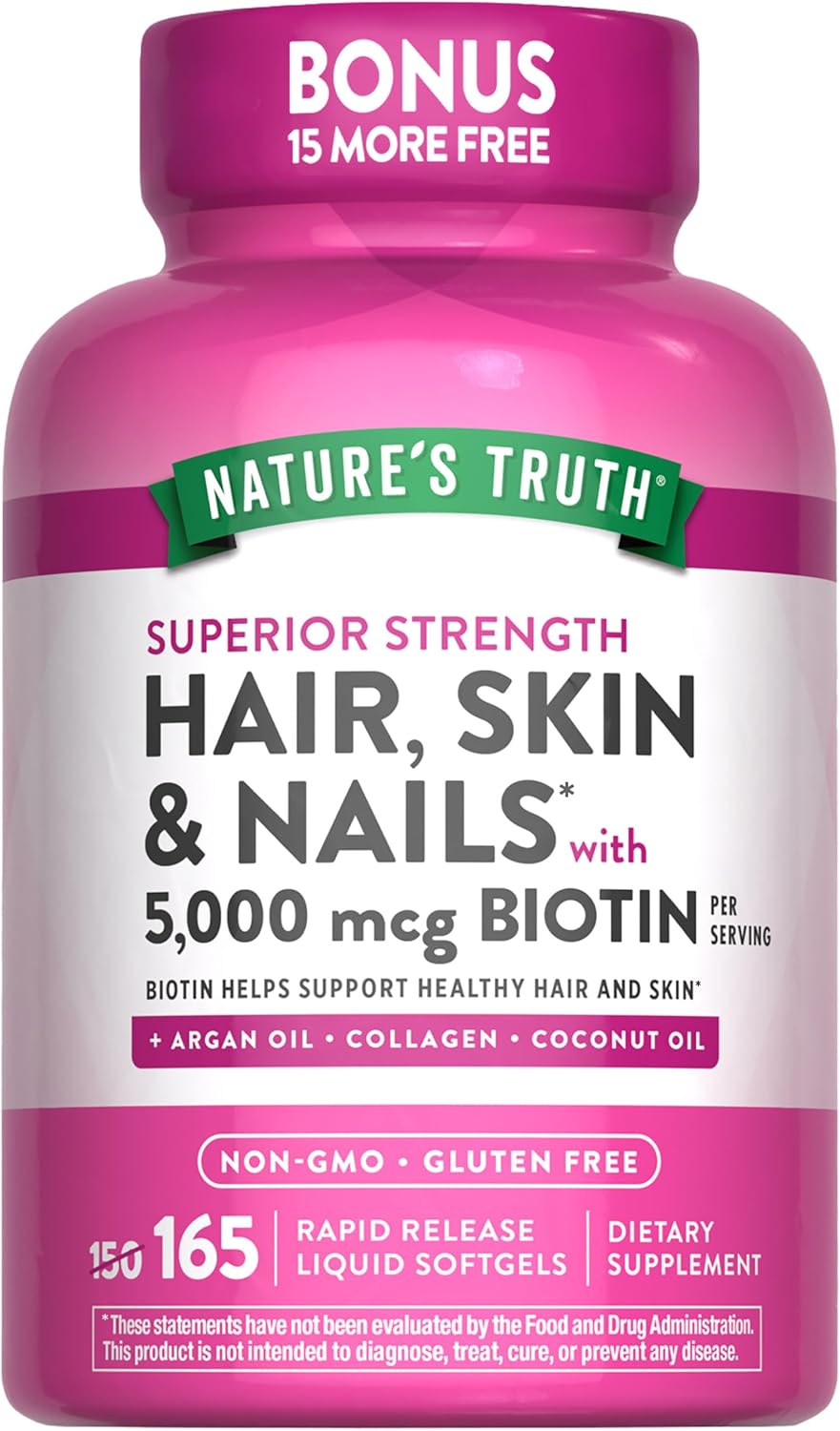 Hair, Skin & Nails with Biotin 5000 mcg
