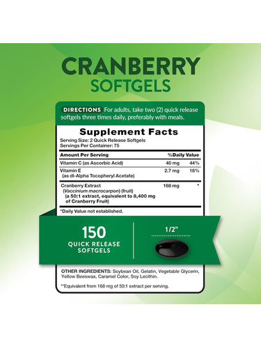 Canneberge avec Vitamine C | 8400mg