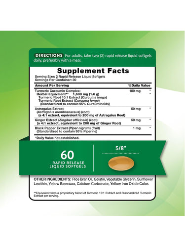 Turmeric Curcumin Complex 1600 mg