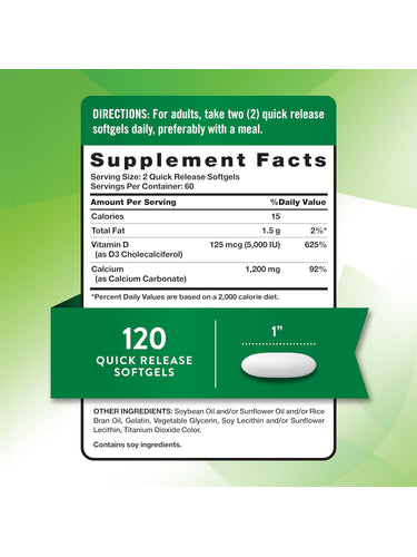 Calcium 1200 mg with Vitamin D3 5000 IU