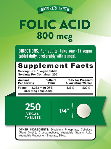 Folic Acid 800 mcg