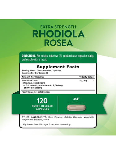 Rhodiola Rosea | 120 Cápsulas