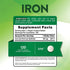 Supplement Facts for Iron Ferrous Sulfate 65 mg, 120 Tablets, displayed.