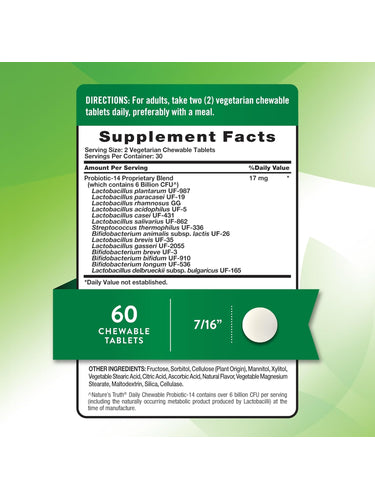 Probiótico 6 Bilhões de CFU | Mastigáveis