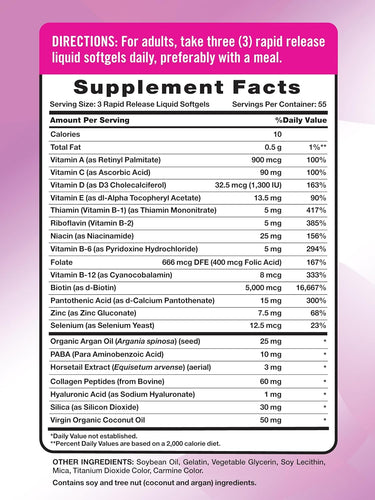 Hair, Skin & Nails with Biotin 5000 mcg