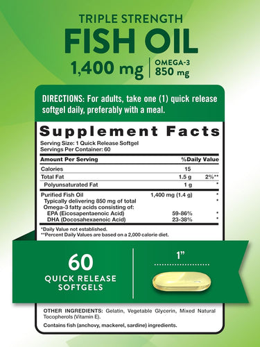 Olio di Pesce Omega 3 1400 mg