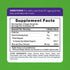 Supplement Facts panel for Zinc Gummies, 120 count.