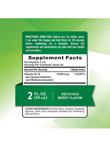 Vitamin B-12 Sublingual 10,000 mcg Liquid