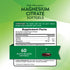 Supplement Facts for Magnesium Citrate 250 mg, 60 Softgels bottle.