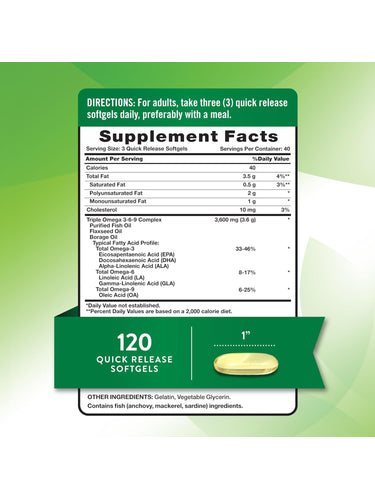 Oméga 3-6-9 3600 mg