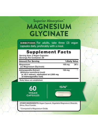 Magnesio Glicinato con Ashwagandha
