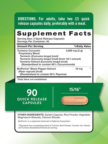 Turmeric Curcumin 2000 mg with Bioperine Black Pepper