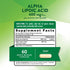 Ácido Alfa Lipoico 600mg con Biotina