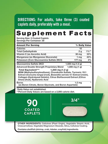 Complejo de Glucosamina Condroitina MSM y Cúrcuma | Doble Fuerza