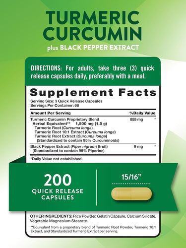 Kurkuma Curcumin Komplex | 1500 mg