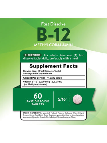 Vitamin B-12 5000 mcg Methylcobalamin