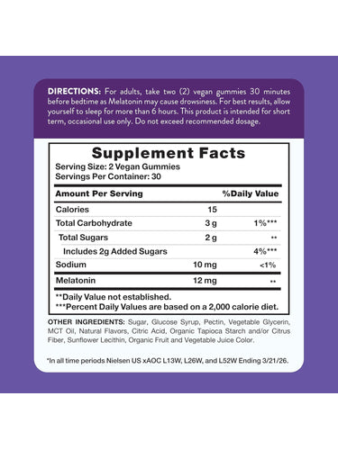 Melatonin 12 mg | Max Strength