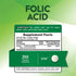 Supplement Facts panel for NT Folic Acid 800 mcg, containing 250 tablets.