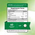 NT C 1000 mg +RH 60 Chewable Tablets. Graphic shows Supplement Facts, ingredients, and a 5/8' round white tablet.