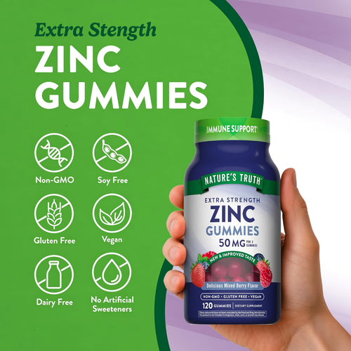 Zinc 50mg Gummies (Delicious Mixed Berry)