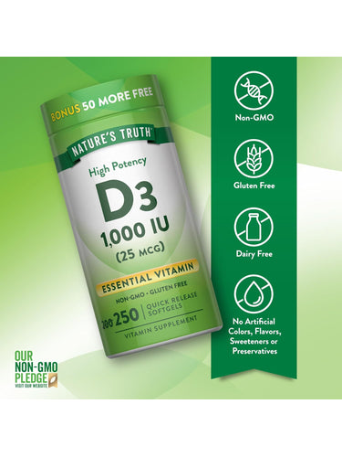 Vitamin D3 1000 IU (25 mcg)