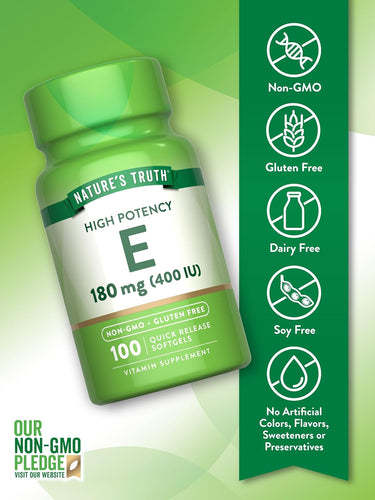Vitamina E 400 UI (180 mg) | 100 Capsule molli