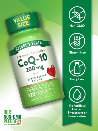 CoQ-10 200 mg com Pimenta Preta