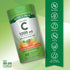 NT C bottle showing it's Non-GMO, Gluten Free, Dairy Free, Soy Free, Vegan, with No Artificial Colors or Flavors.