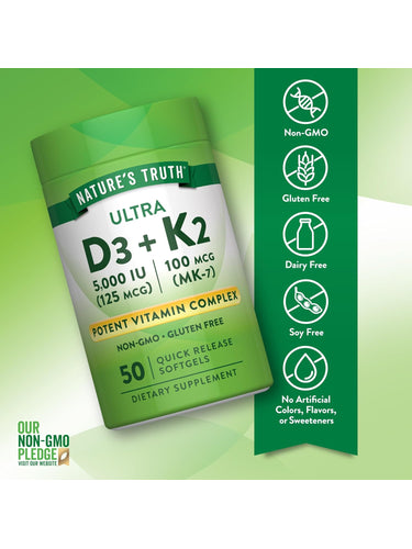 Vitamina K2 100mcg + D3 5000IU