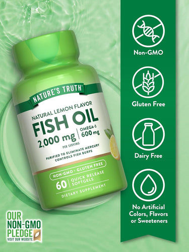 Fish Oil Omega 3 2000 mg | Lemon Flavor