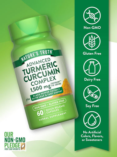 Turmeric Curcumin 1500 mg Complex with Black Pepper