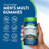 Men's Multi Gummies bottle with icons indicating Non-GMO, Soy Free, Gluten Free, Vegetarian, Milk & Lactose Free, No Artificial Sweeteners.