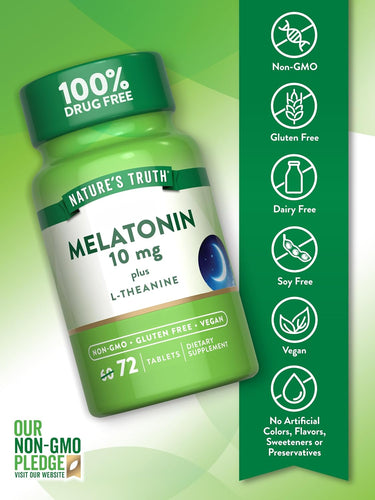 Melatonina 10 mg con L-Teanina