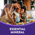 A family cooks together in the kitchen, with a bottle of Zinc Gummies visible on the counter.