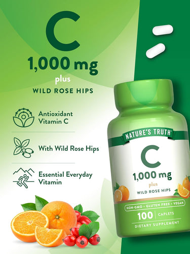 Vitamina C 1000 mg con Rosa Canina